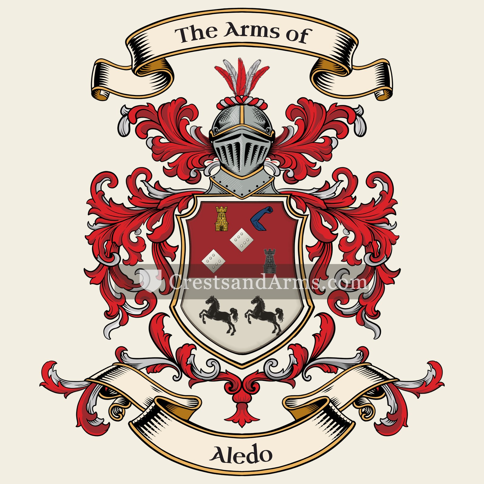 The Aledo coat of arms