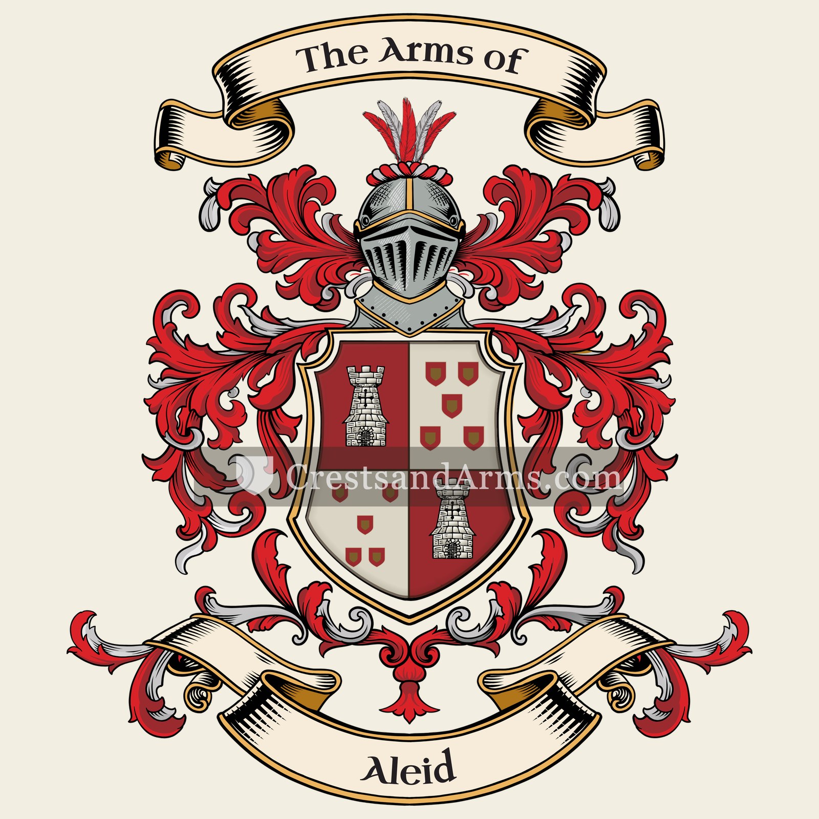 The Aleid coat of arms, drawn from the recorded blazon