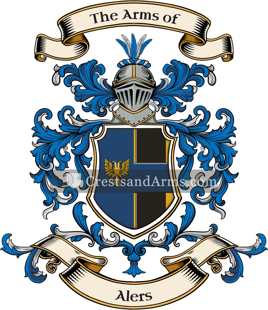 The Alers coat of arms, drawn from the recorded blazon