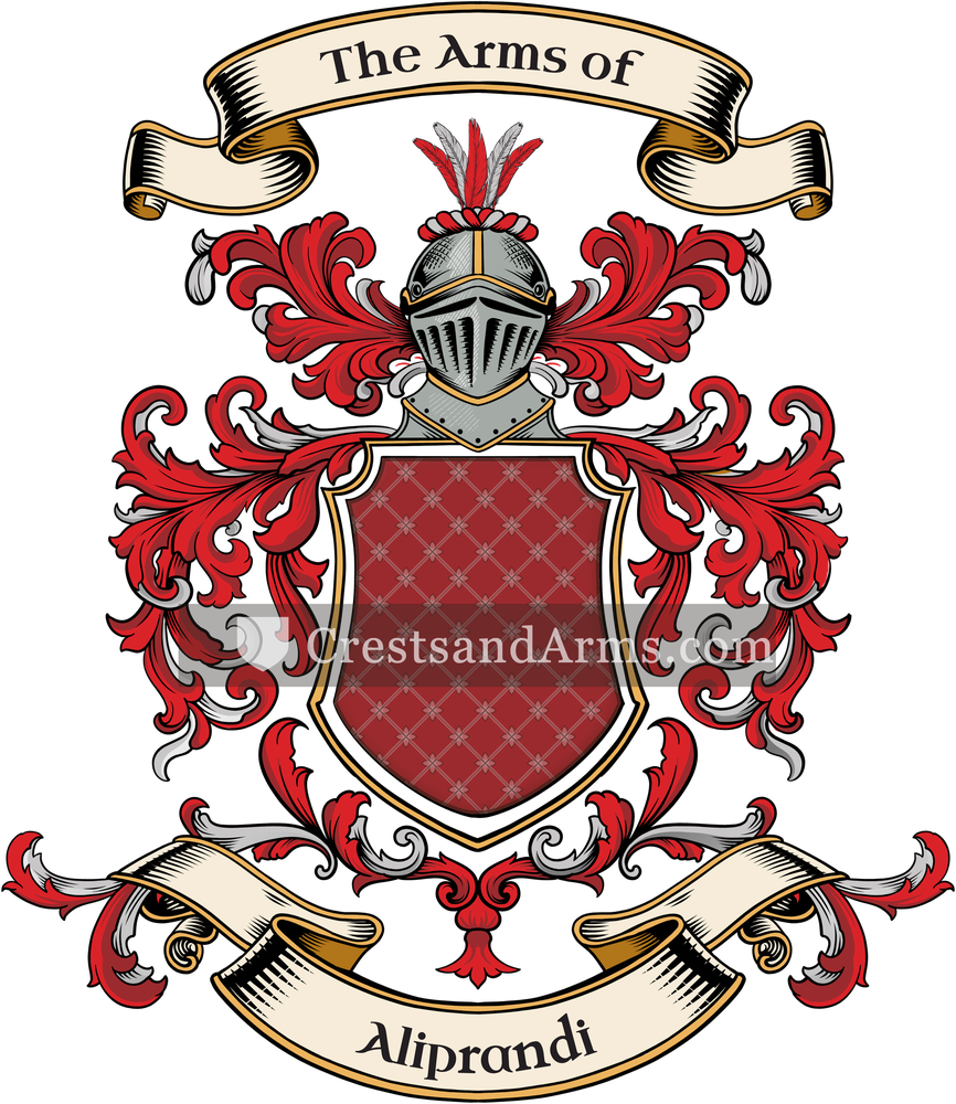 The Aliprandi coat of arms, drawn from the recorded blazon
