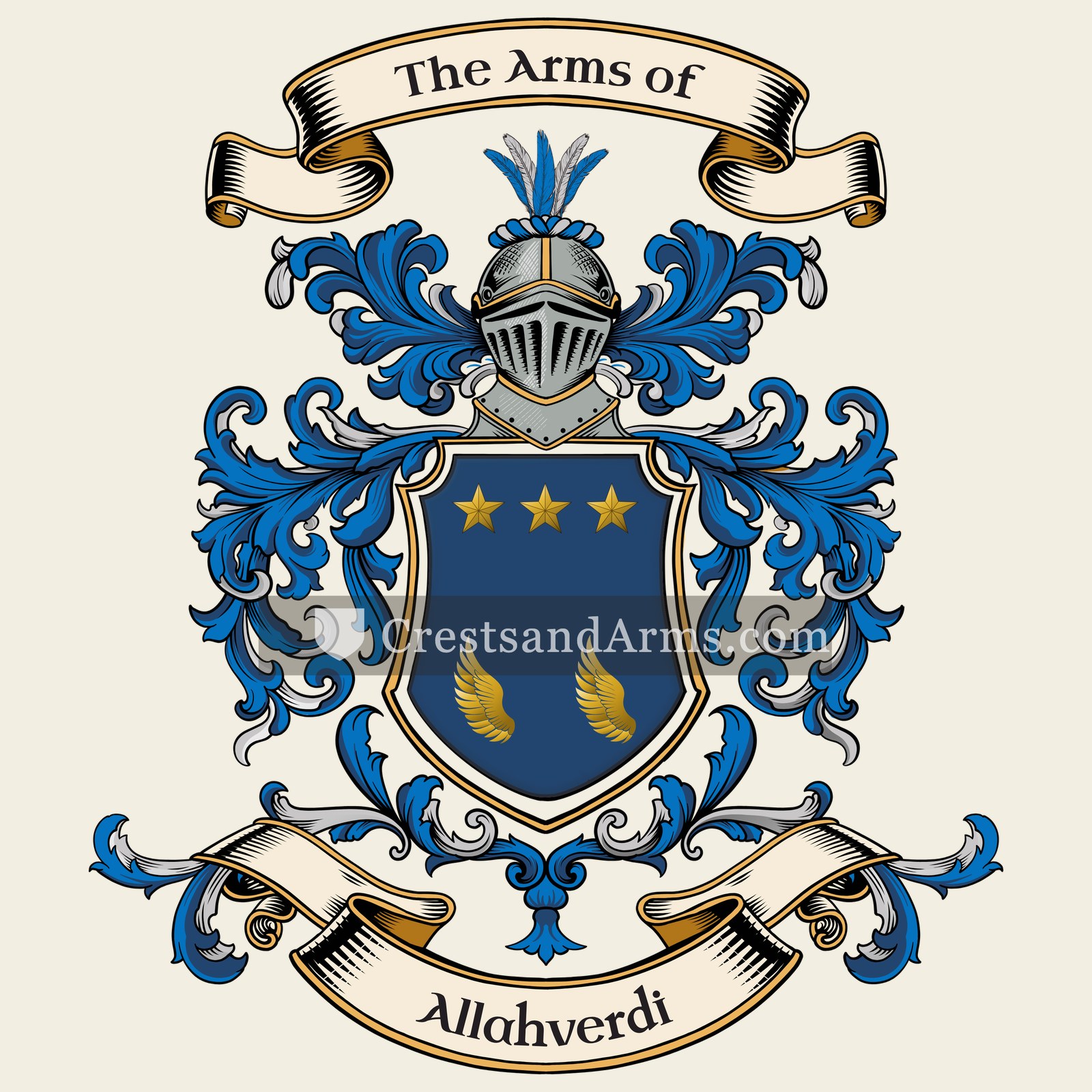 The Allahverdi coat of arms, drawn from the recorded blazon
