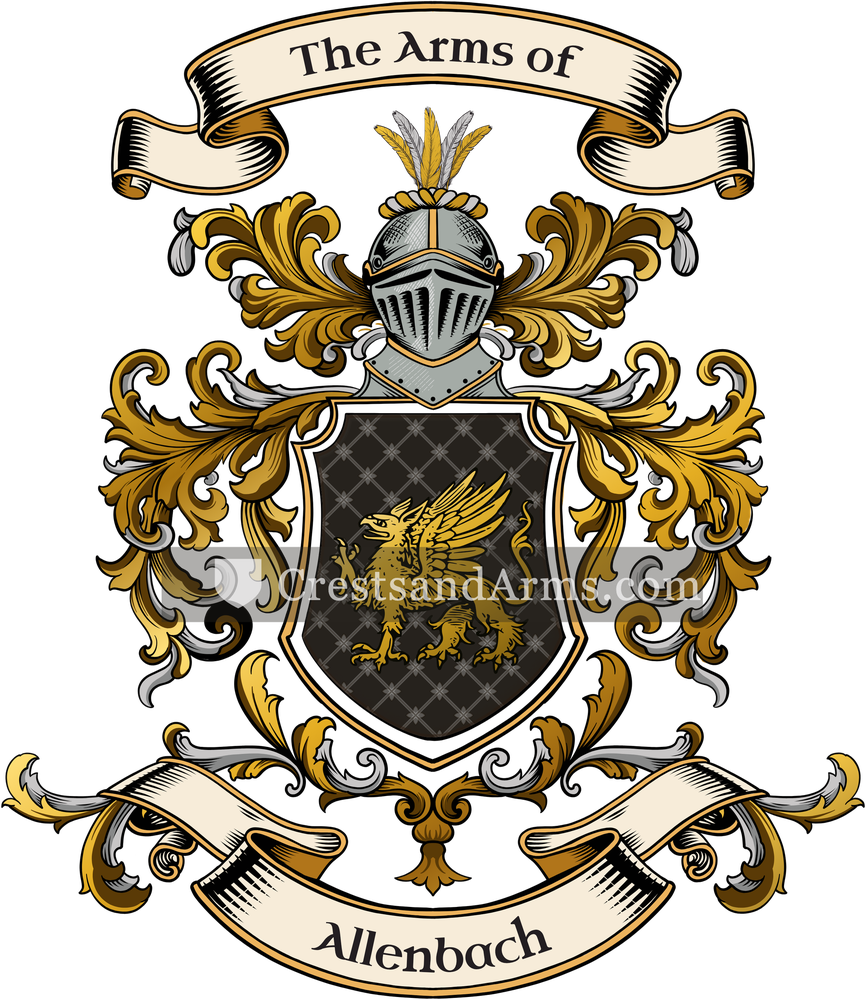 The Allenbach coat of arms, drawn from the recorded blazon