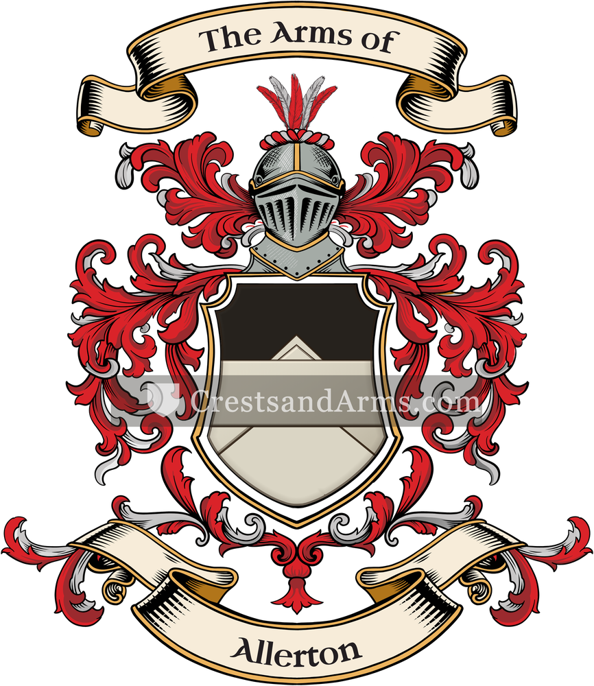 The Allerton coat of arms, drawn from the recorded blazon
