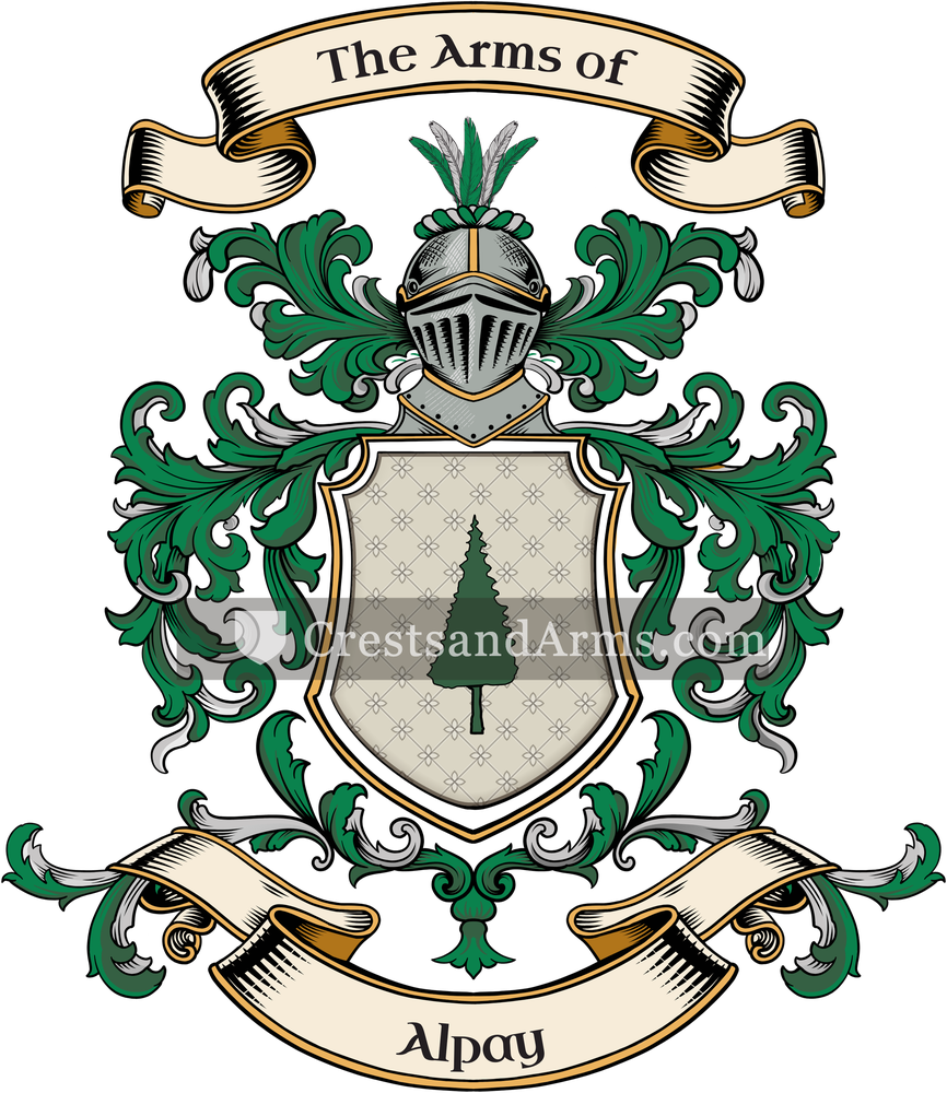 The Alpay coat of arms, drawn from the recorded blazon