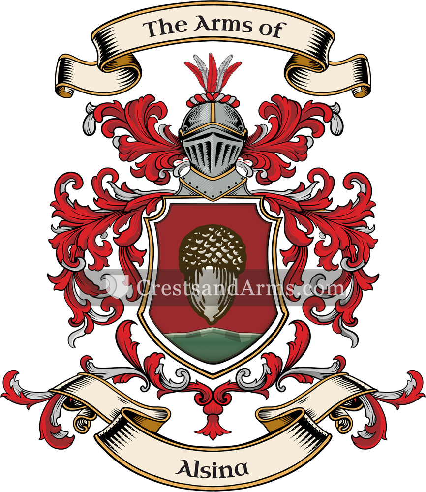 The Alsina coat of arms, drawn from the recorded blazon