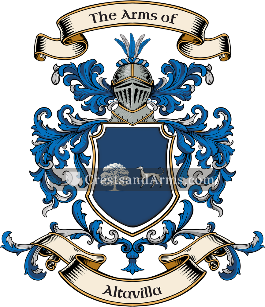 The Altavilla coat of arms, drawn from the recorded blazon