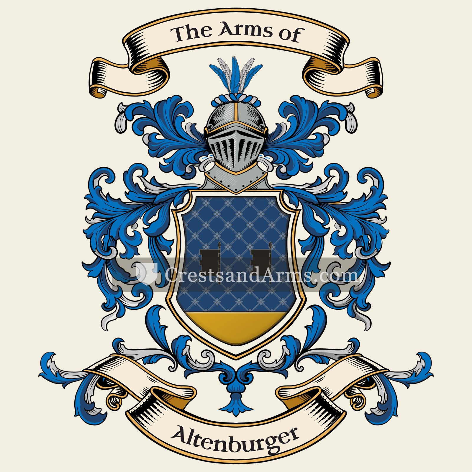 The Altenburger coat of arms, drawn from the recorded blazon