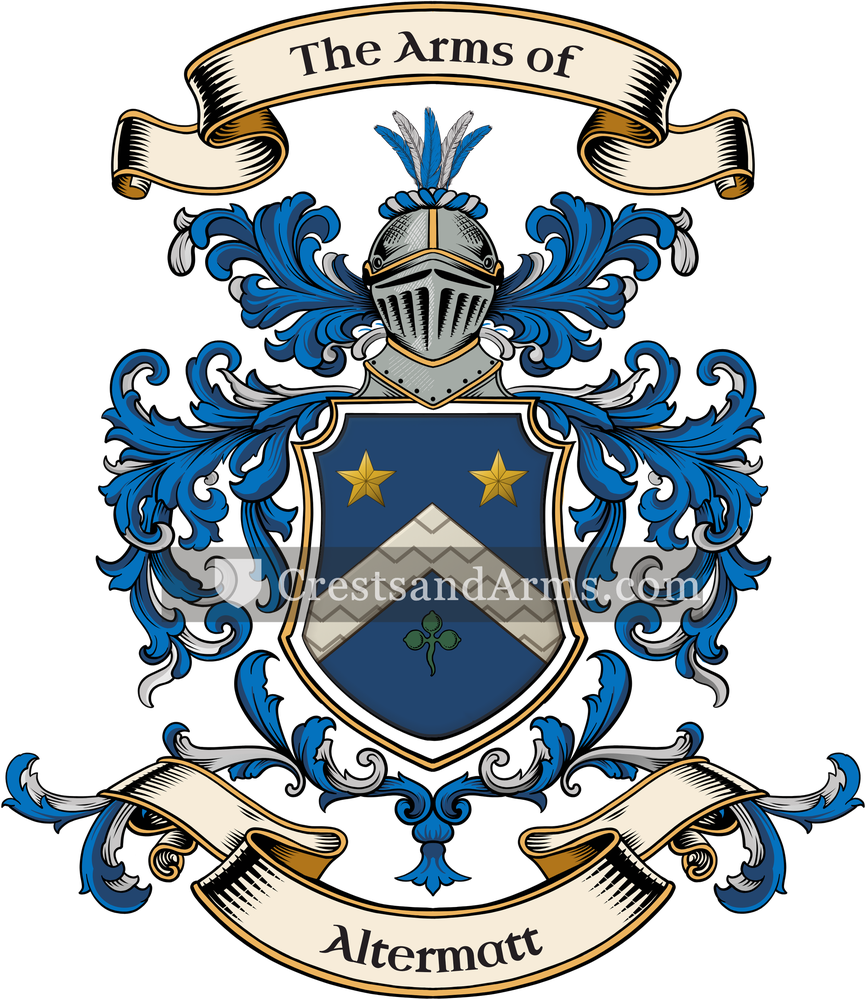 The Altermatt coat of arms, drawn from the recorded blazon