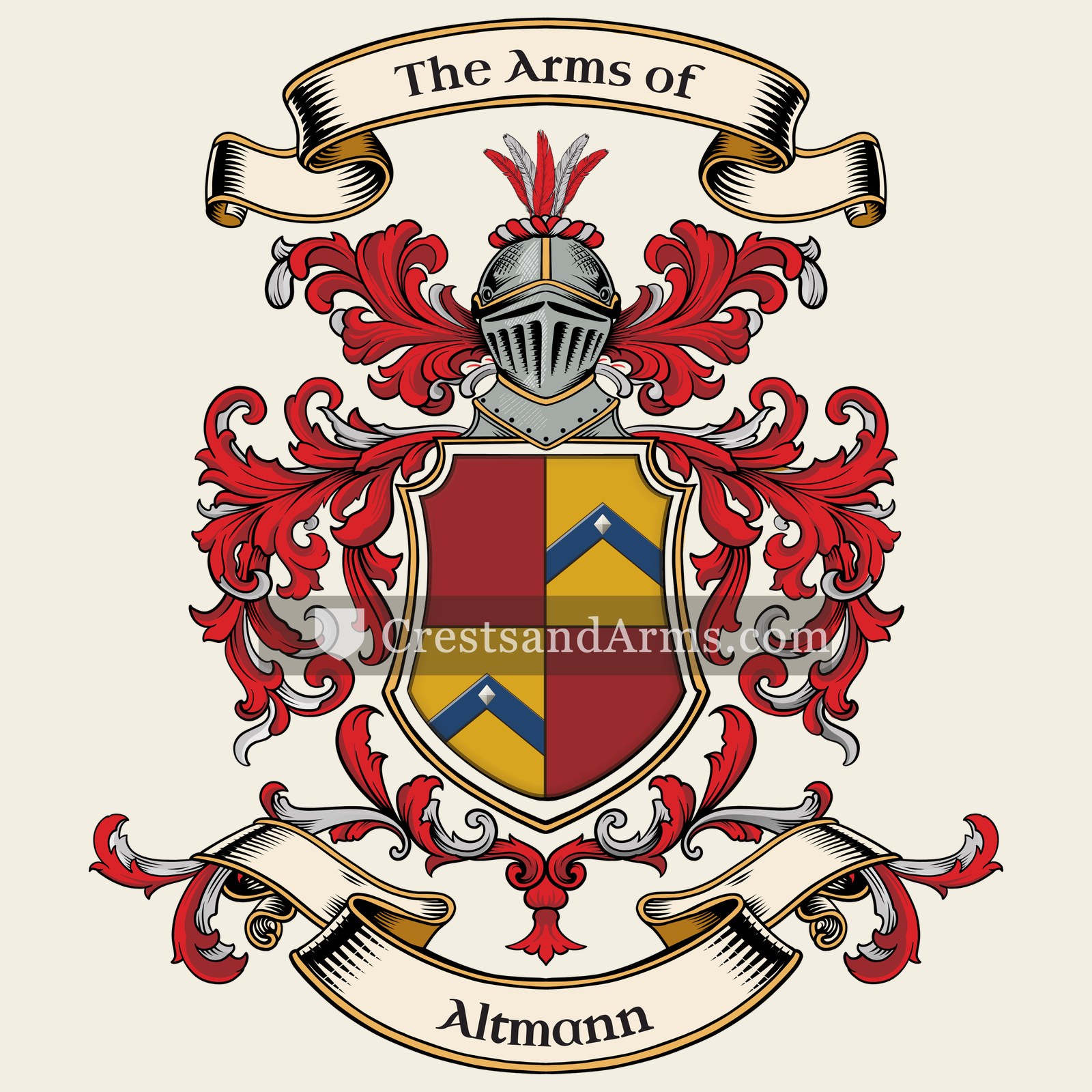 The Altmann coat of arms, drawn from the recorded blazon