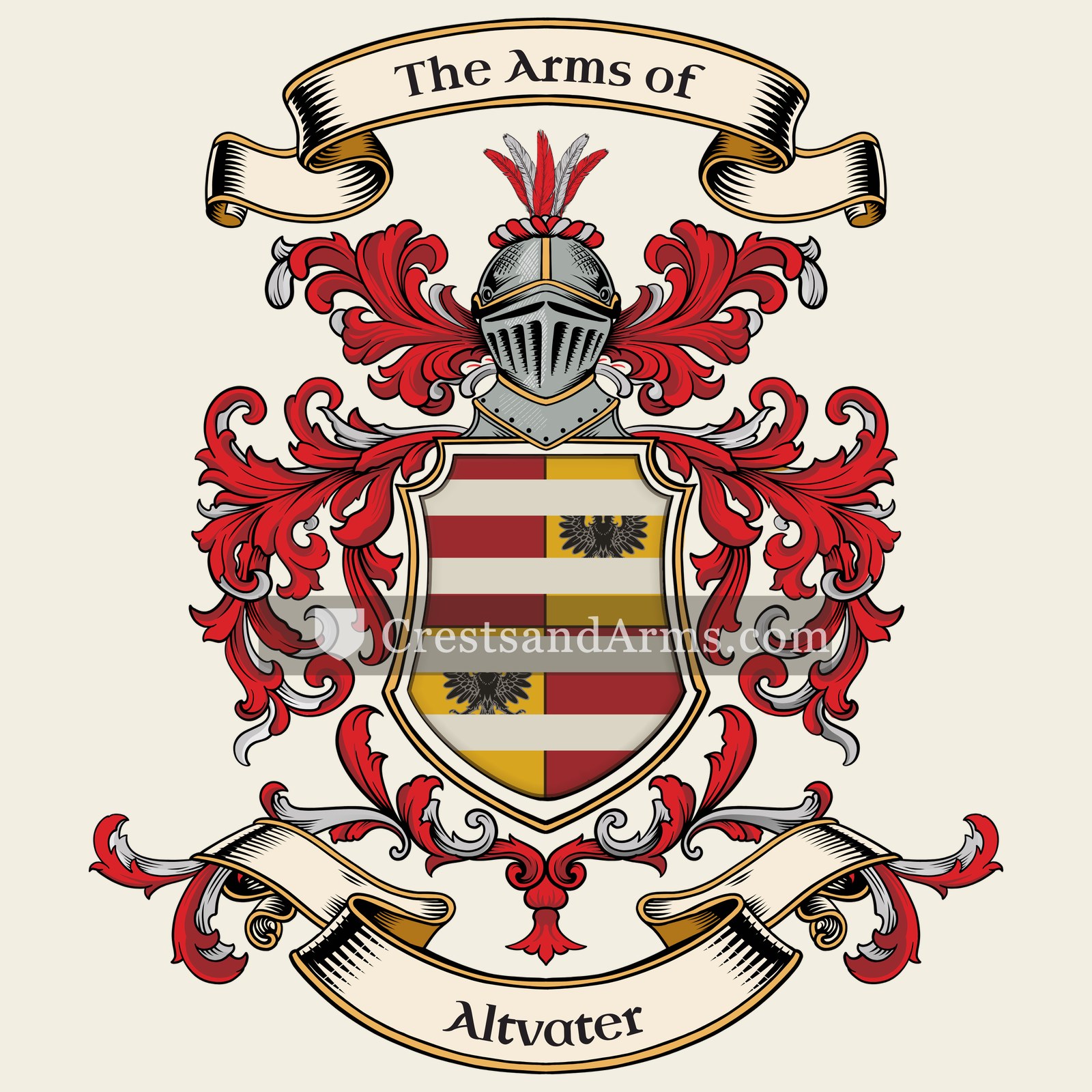 The Altvater coat of arms, drawn from the recorded blazon