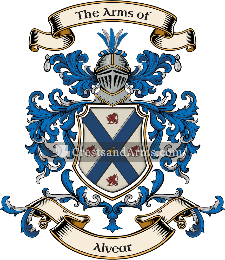 The Alvear coat of arms, drawn from the recorded blazon