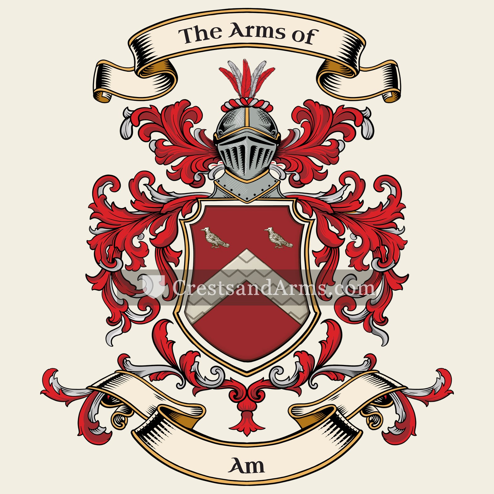 The Am coat of arms, drawn from the recorded blazon