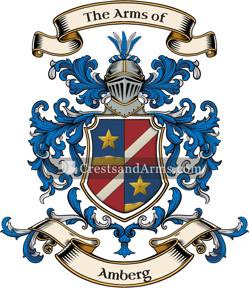 The Amberg coat of arms, drawn from the recorded blazon