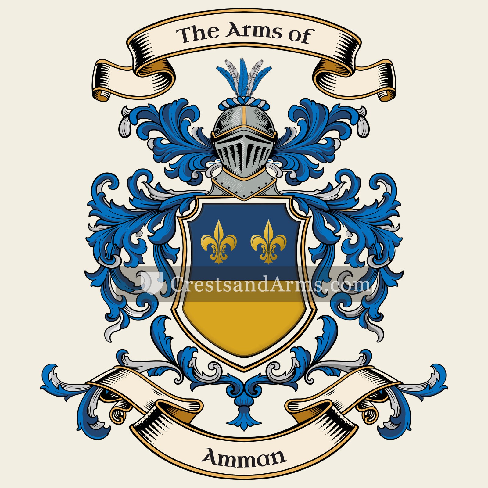 The Amman coat of arms, drawn from the recorded blazon