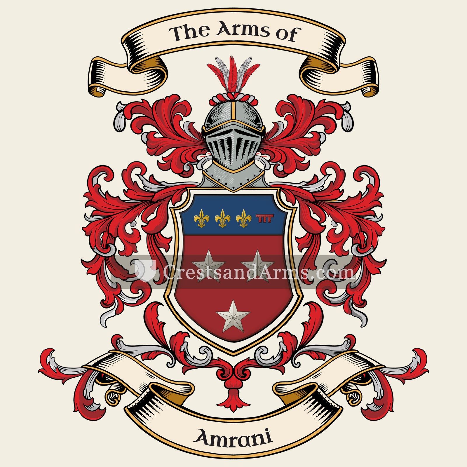 The Amrani coat of arms, drawn from the recorded blazon