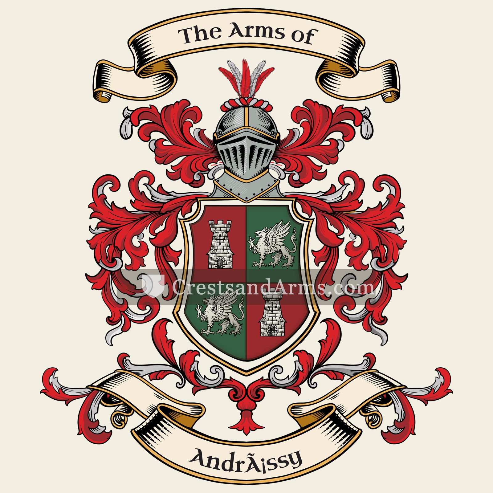 The Andrássy coat of arms, drawn from the recorded blazon