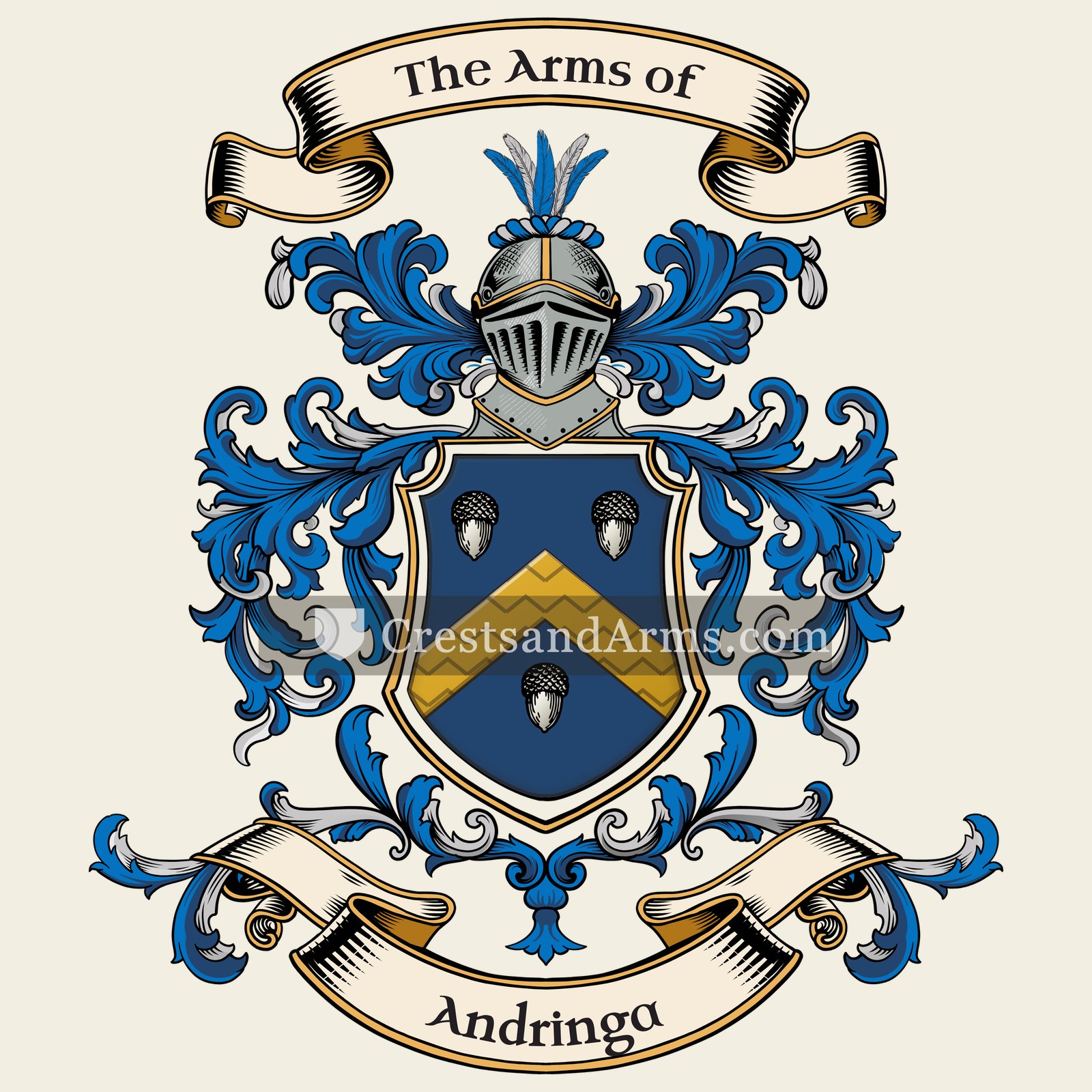 The Andringa coat of arms, drawn from the recorded blazon