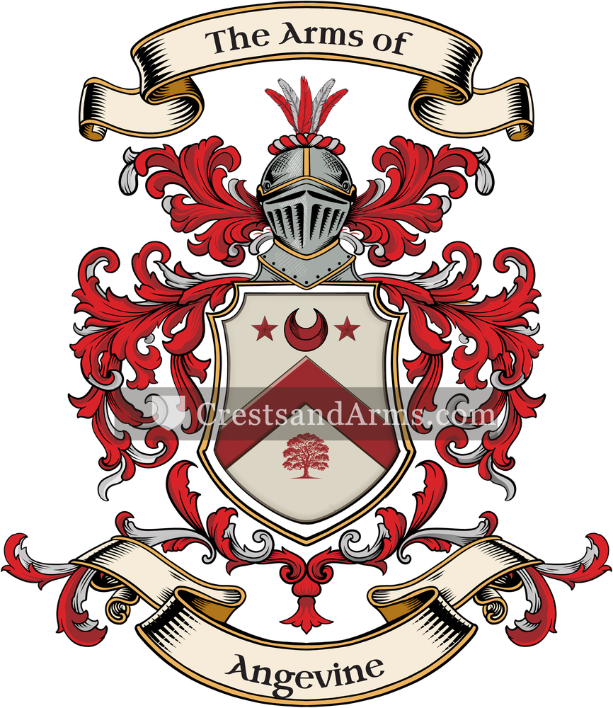 The Angevine coat of arms, drawn from the recorded blazon