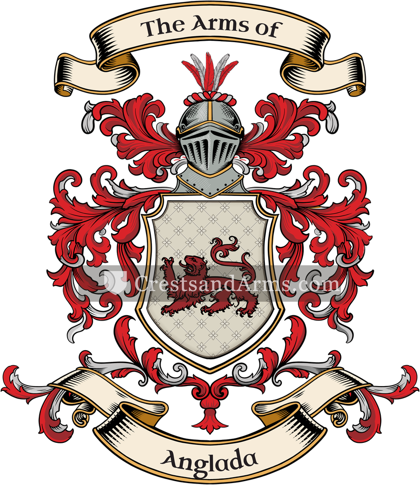 The Anglada coat of arms, drawn from the recorded blazon