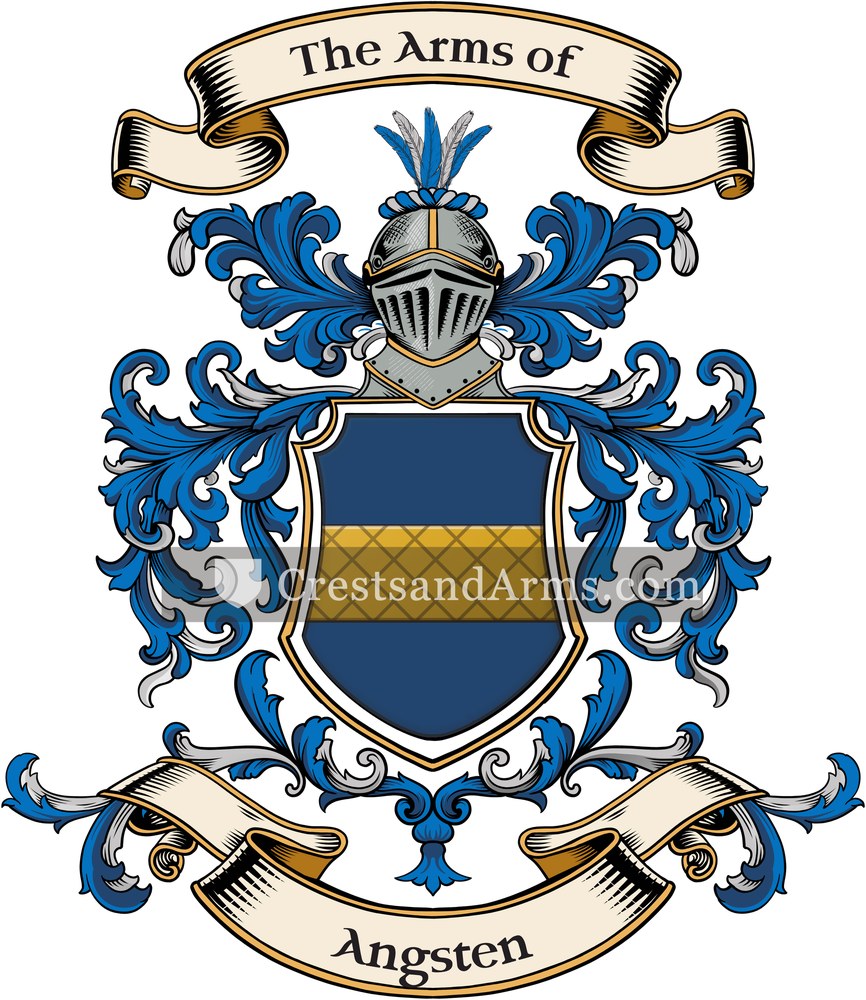 The Angsten coat of arms, drawn from the recorded blazon