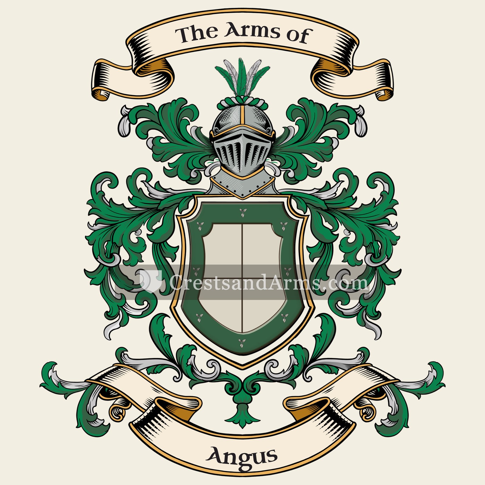 The Angus coat of arms, drawn from the recorded blazon
