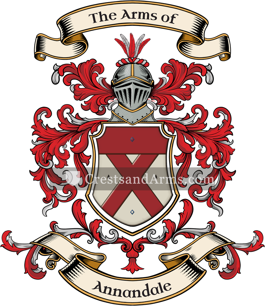 The Annandale coat of arms, drawn from the recorded blazon