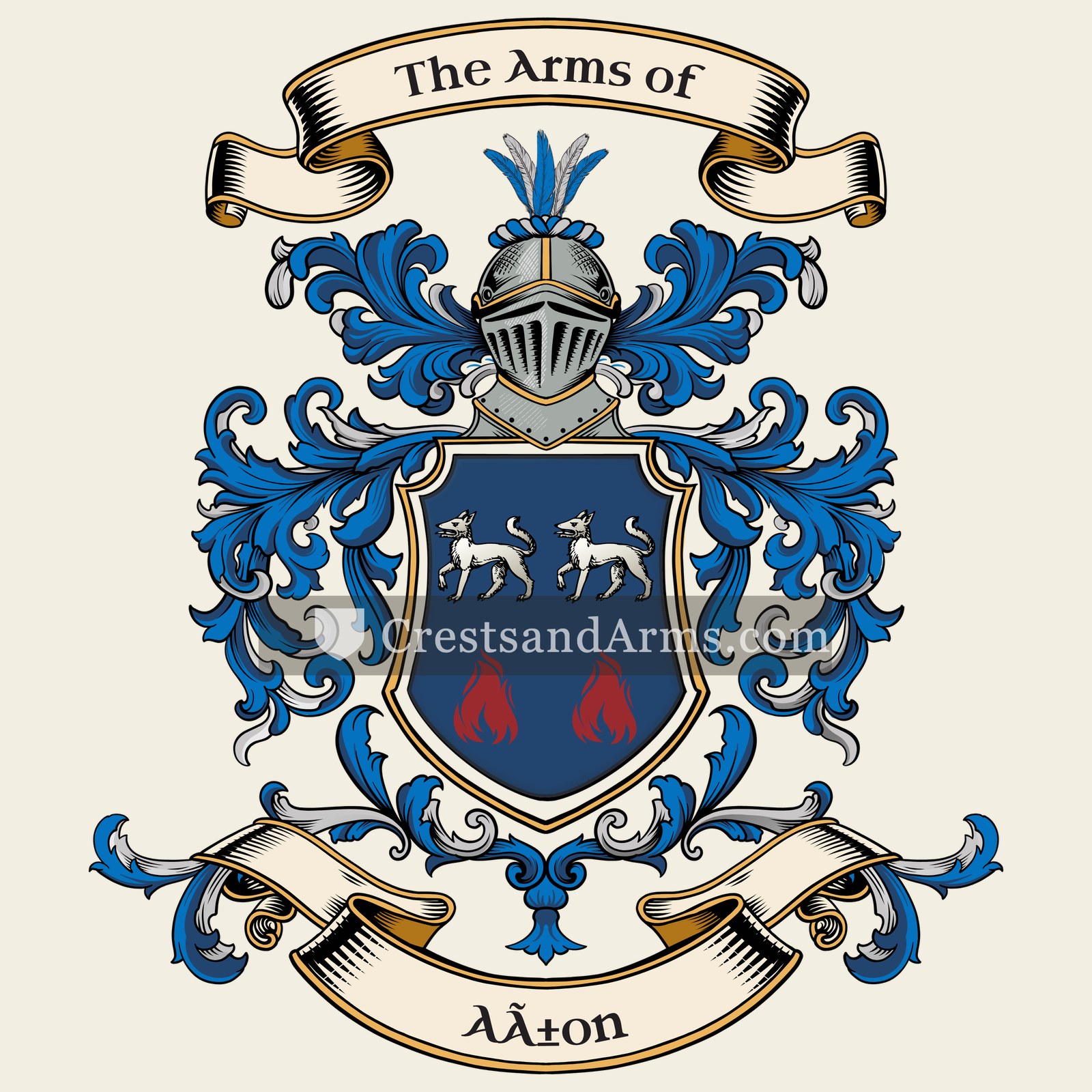The Añon coat of arms, drawn from the recorded blazon
