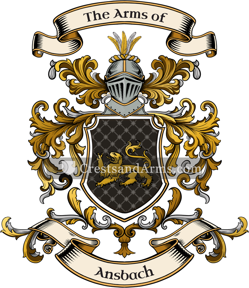 The Ansbach coat of arms, drawn from the recorded blazon