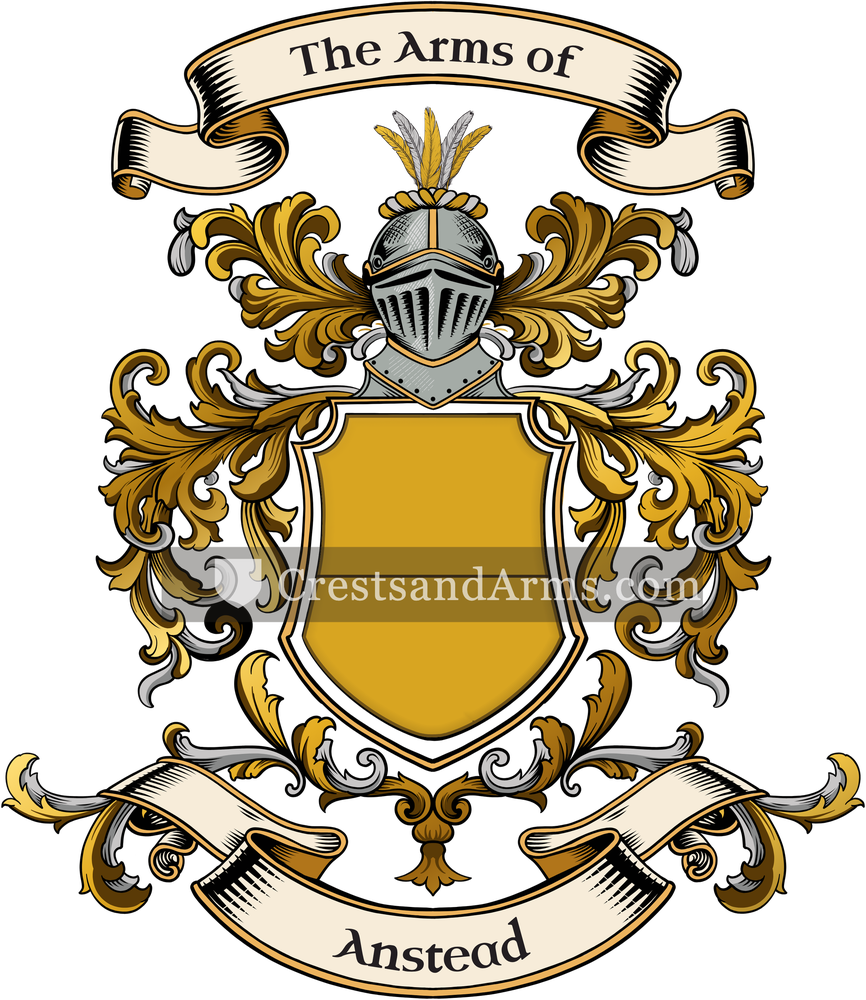 The Anstead coat of arms, drawn from the recorded blazon