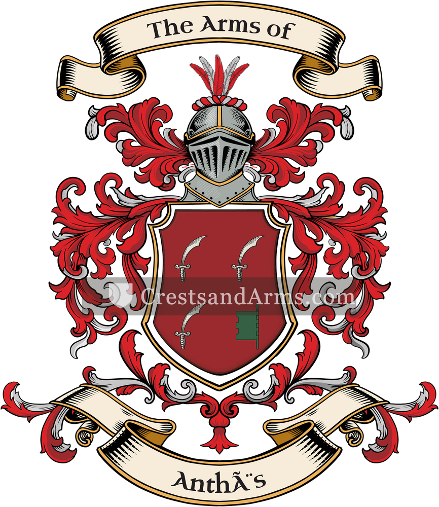 The Anthès coat of arms, drawn from the recorded blazon