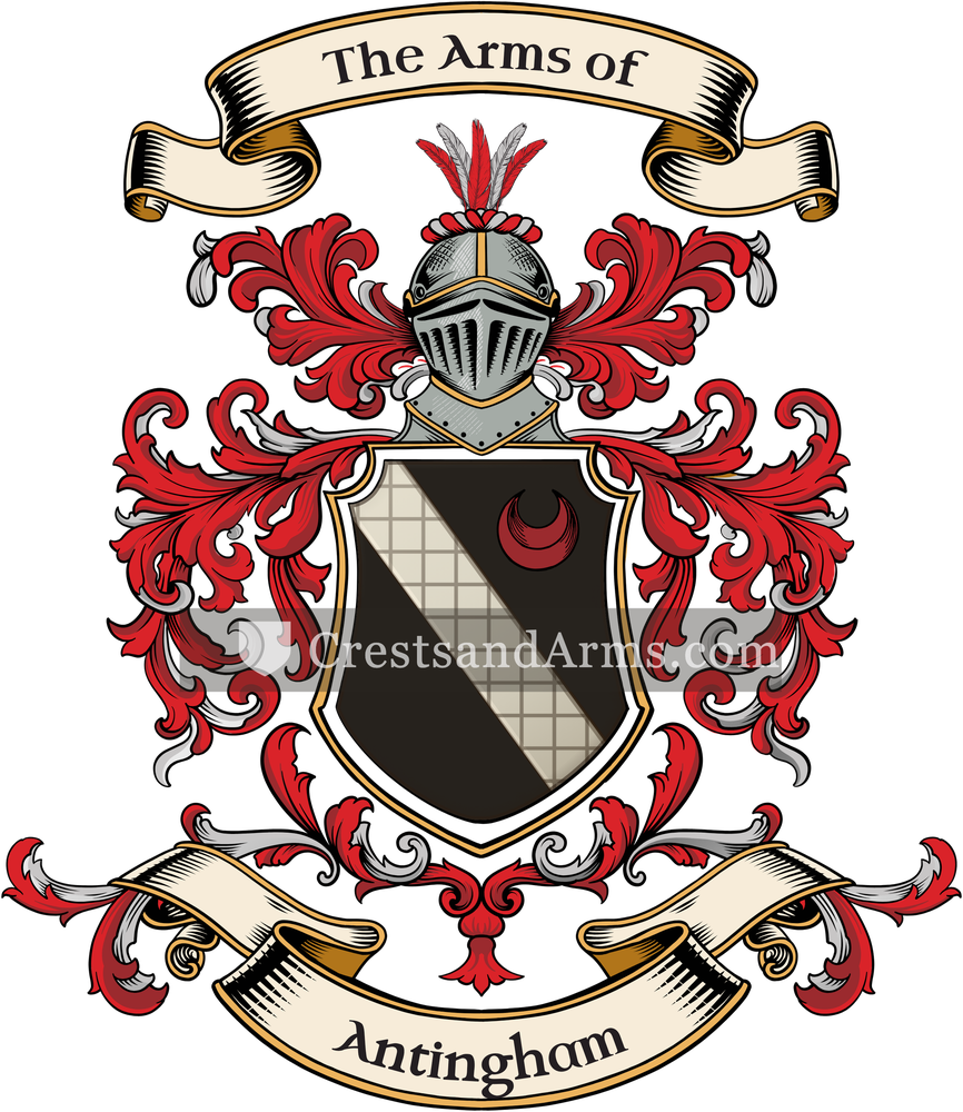 The Antingham coat of arms, drawn from the recorded blazon