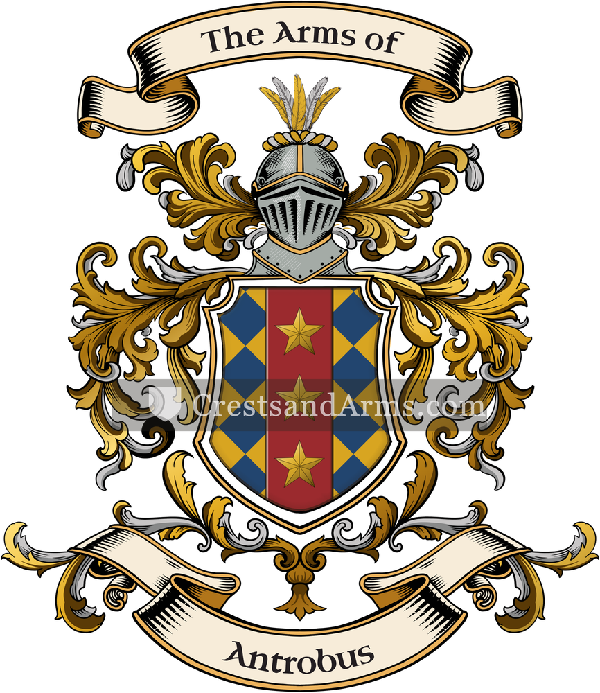 The Antrobus coat of arms, drawn from the recorded blazon