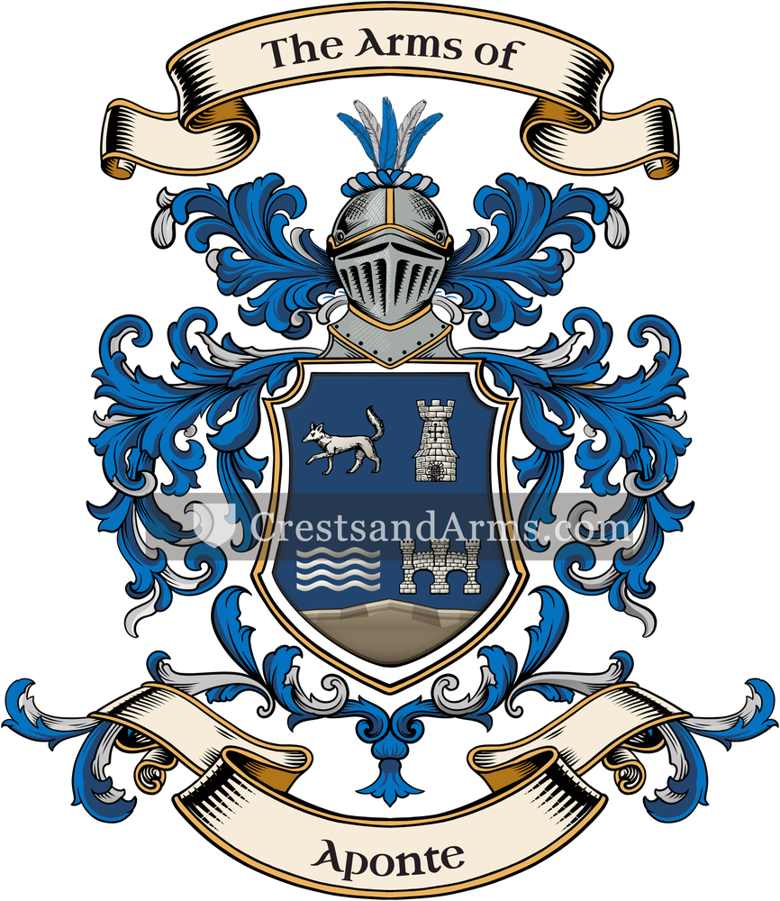 The Aponte coat of arms, drawn from the recorded blazon