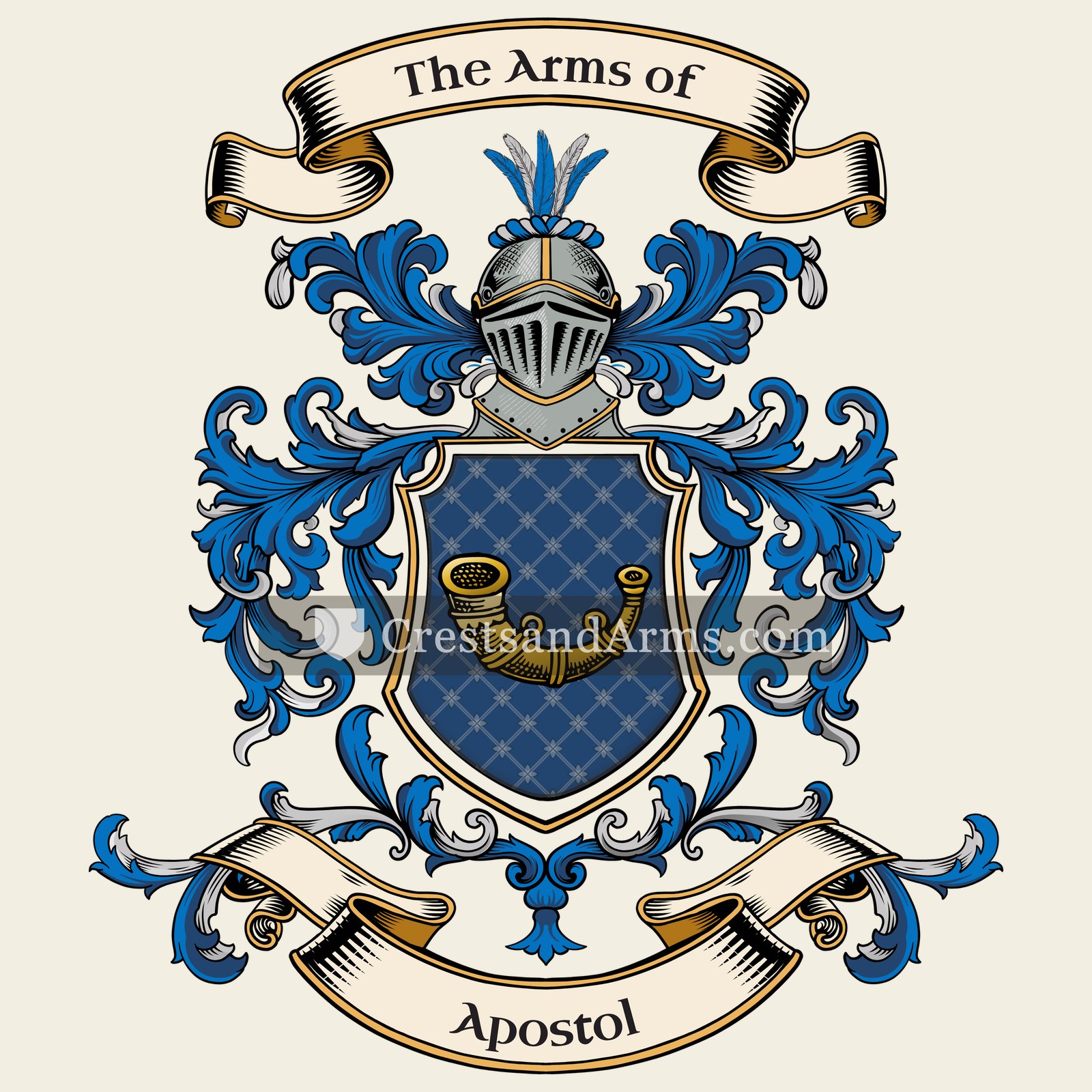 The Apostol coat of arms, drawn from the recorded blazon