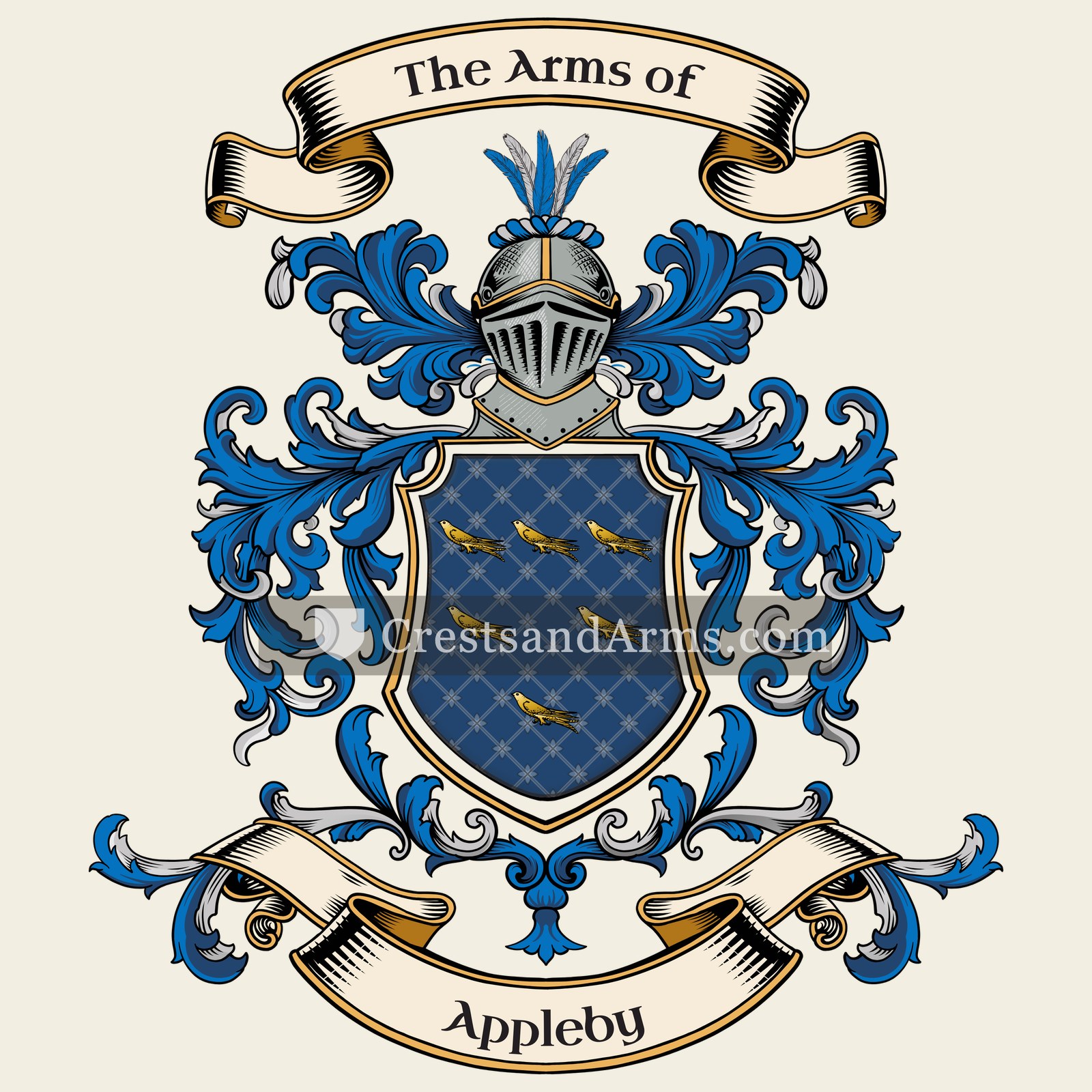 The Appleby coat of arms, drawn from the recorded blazon