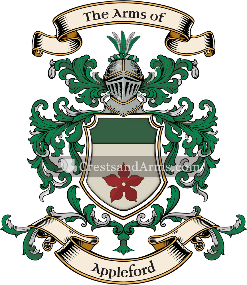 The Appleford coat of arms, drawn from the recorded blazon