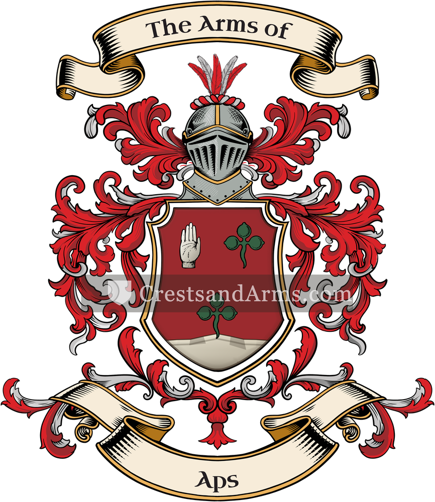 The Aps coat of arms, drawn from the recorded blazon