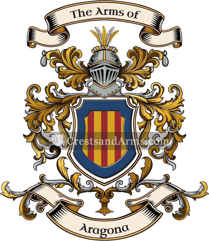 The Aragona coat of arms, drawn from the recorded blazon