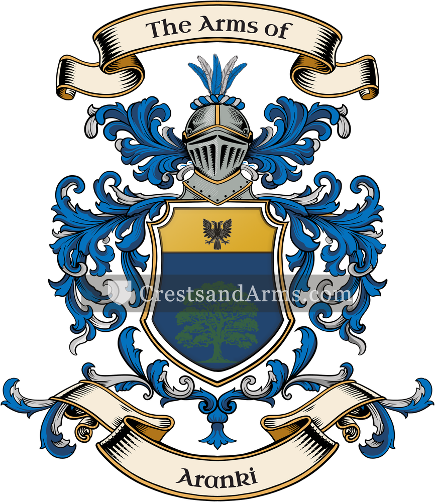 The Aranki coat of arms, drawn from the recorded blazon