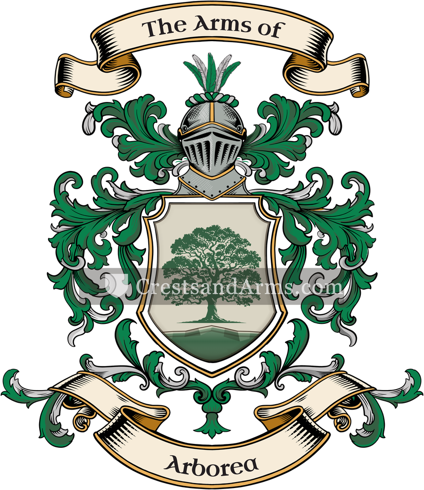 The Arborea coat of arms, drawn from the recorded blazon