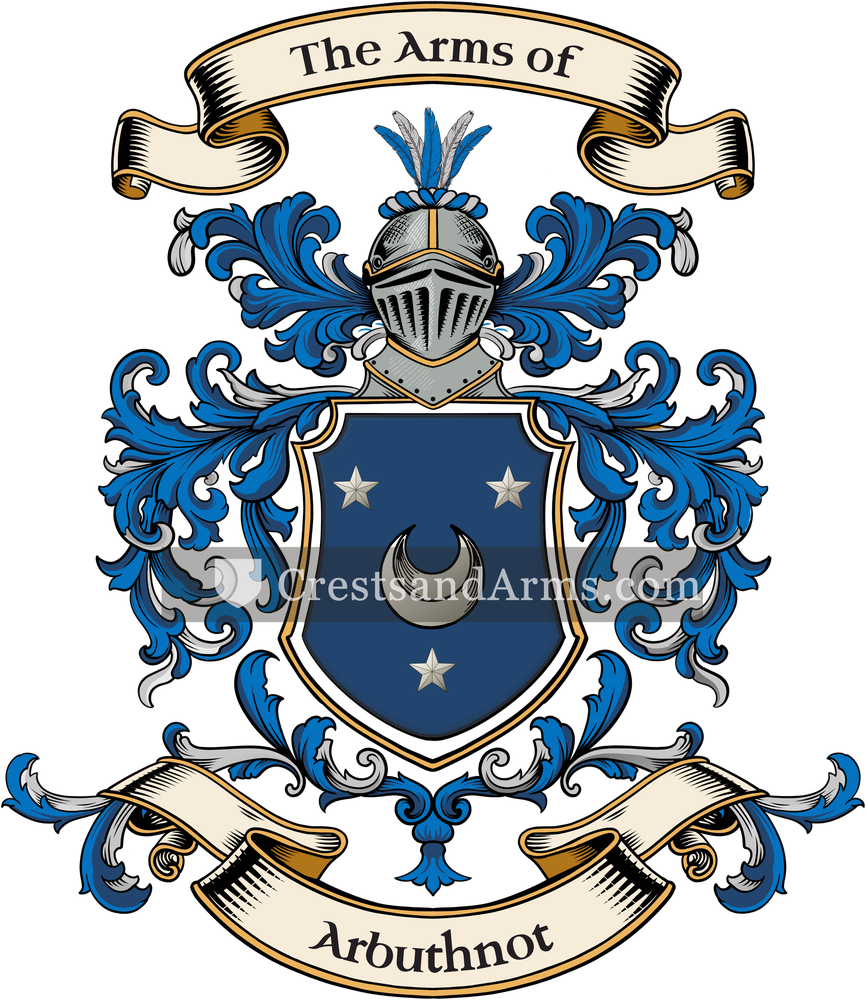 The Arbuthnot coat of arms, drawn from the recorded blazon