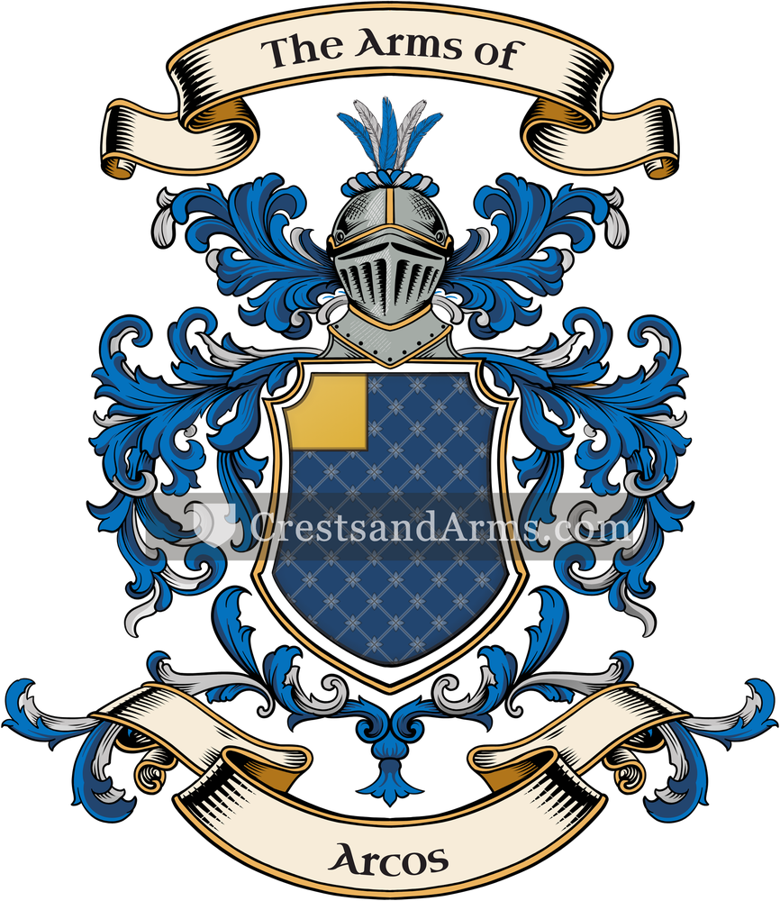 The Arcos coat of arms, drawn from the recorded blazon