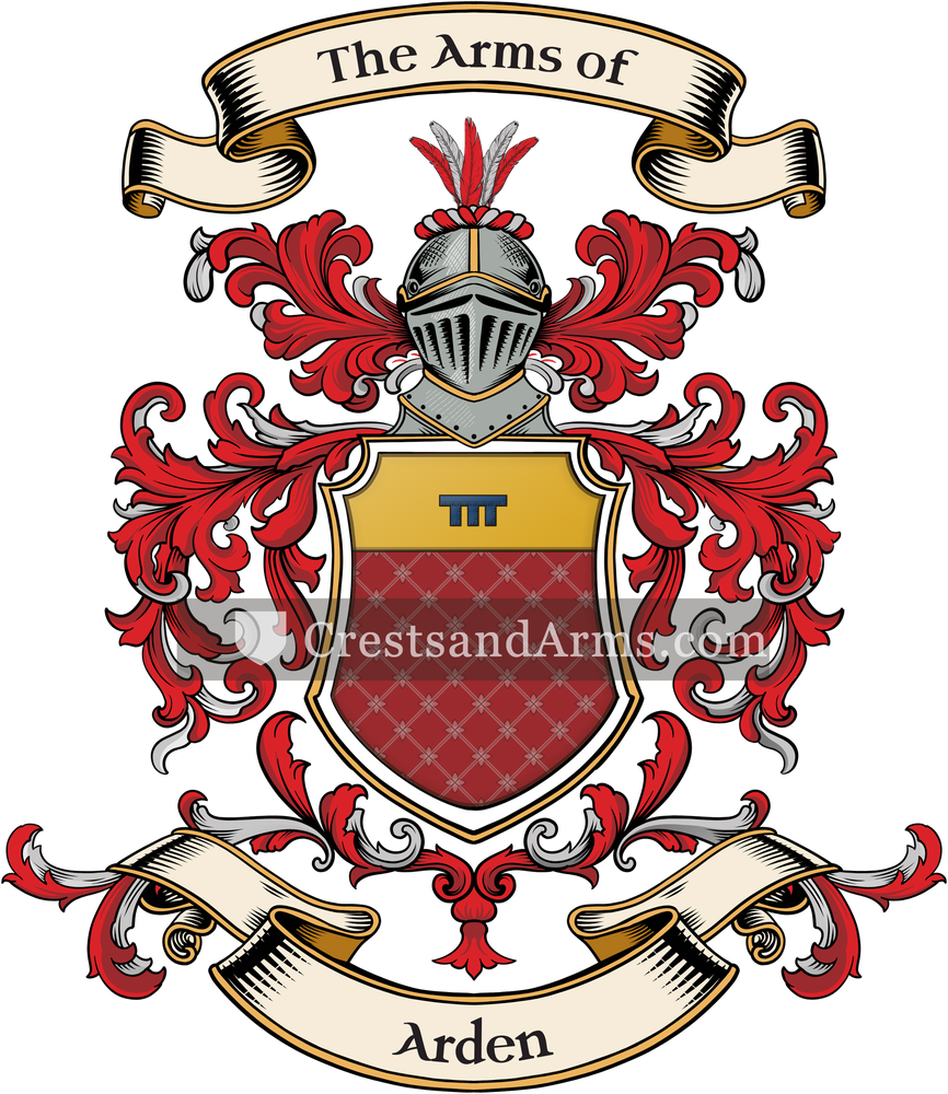 The Arden coat of arms, drawn from the recorded blazon