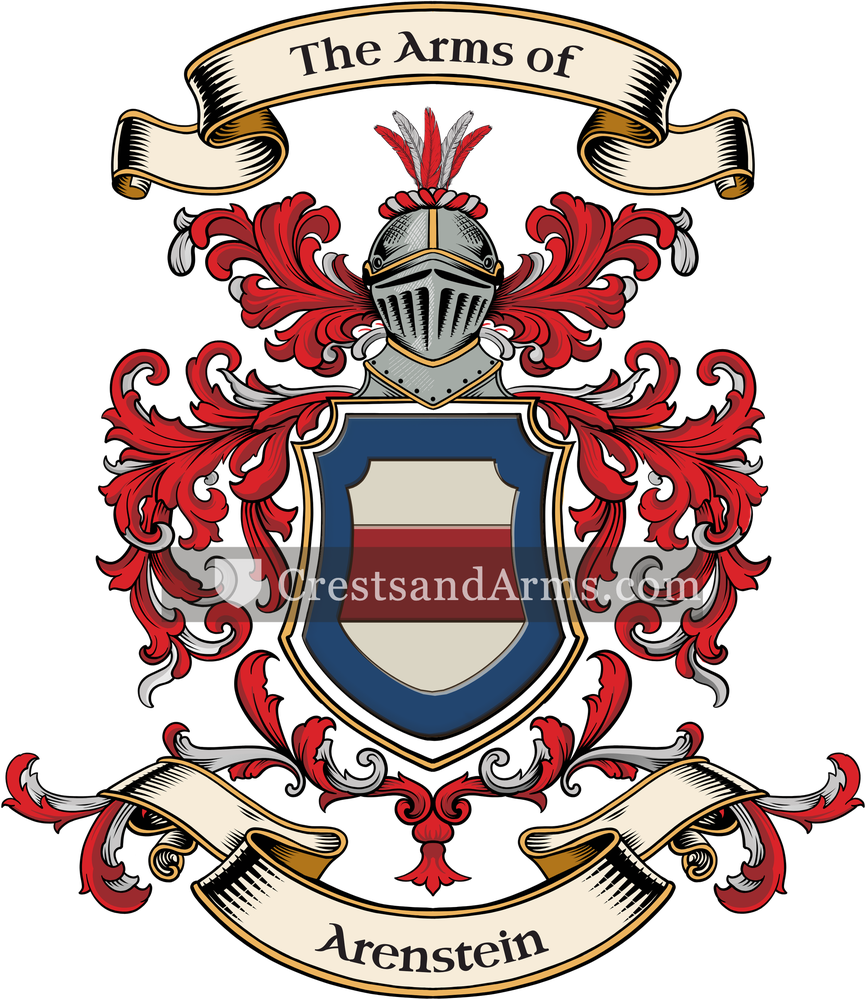 The Arenstein coat of arms, drawn from the recorded blazon