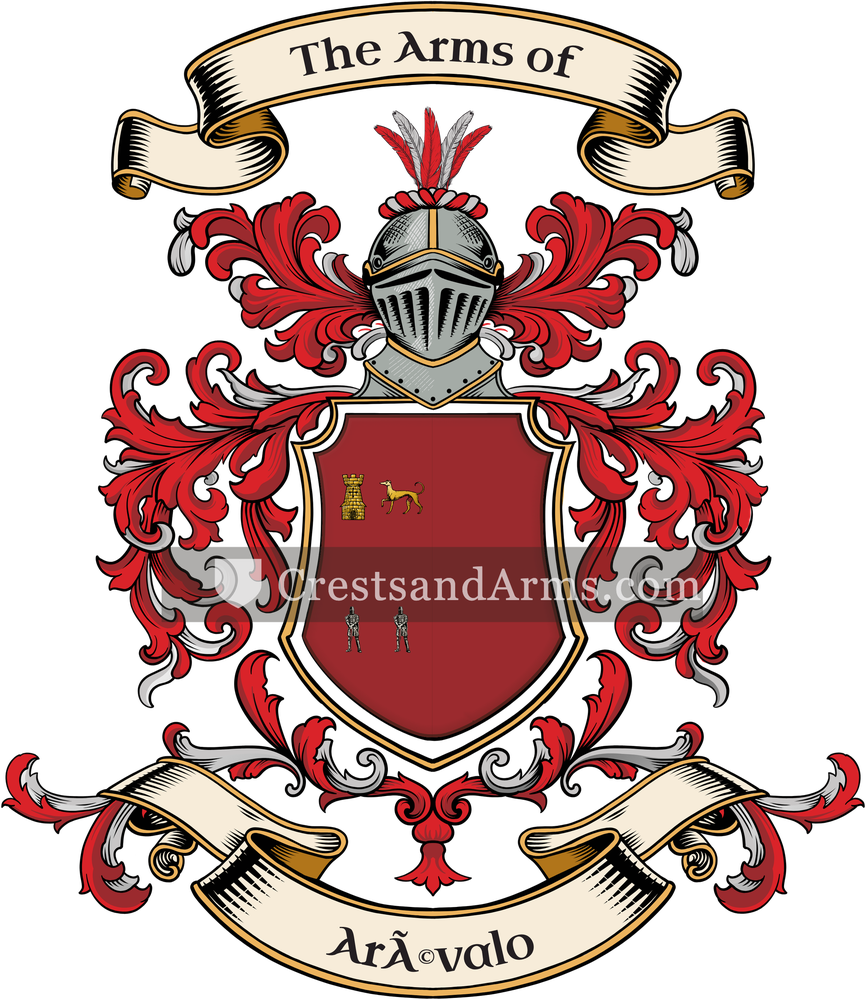 The Arévalo coat of arms, drawn from the recorded blazon