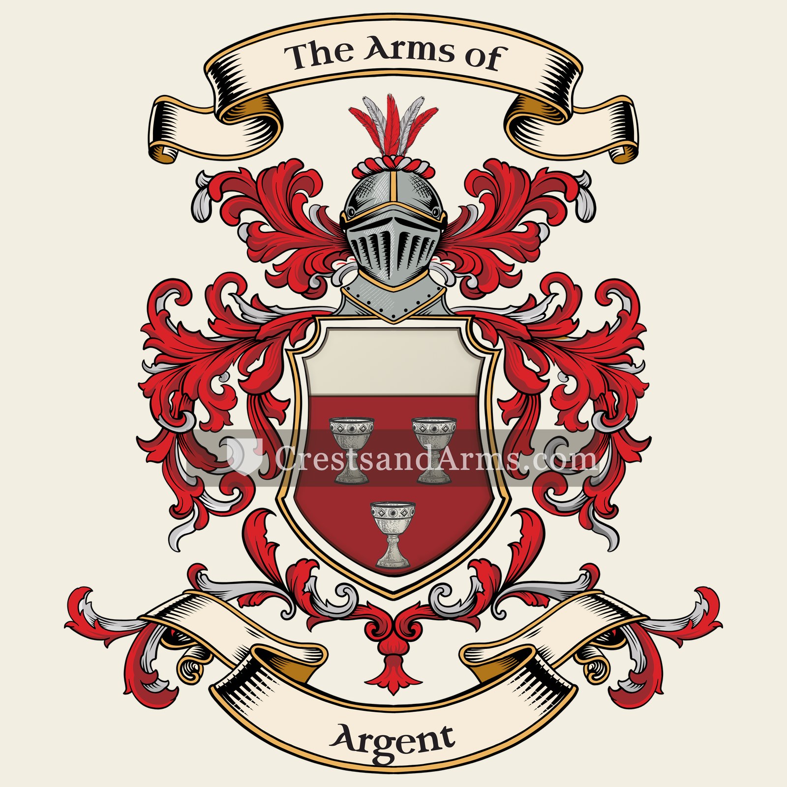 The Argent coat of arms