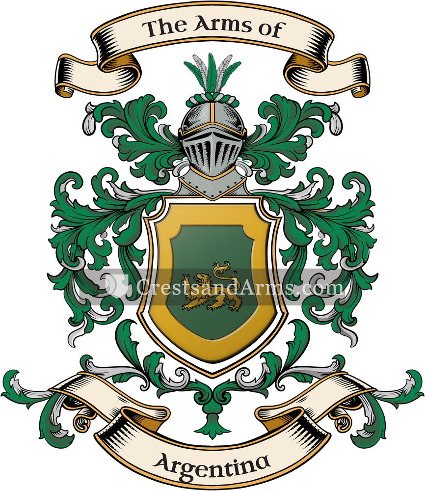 The Argentina coat of arms, drawn from the recorded blazon