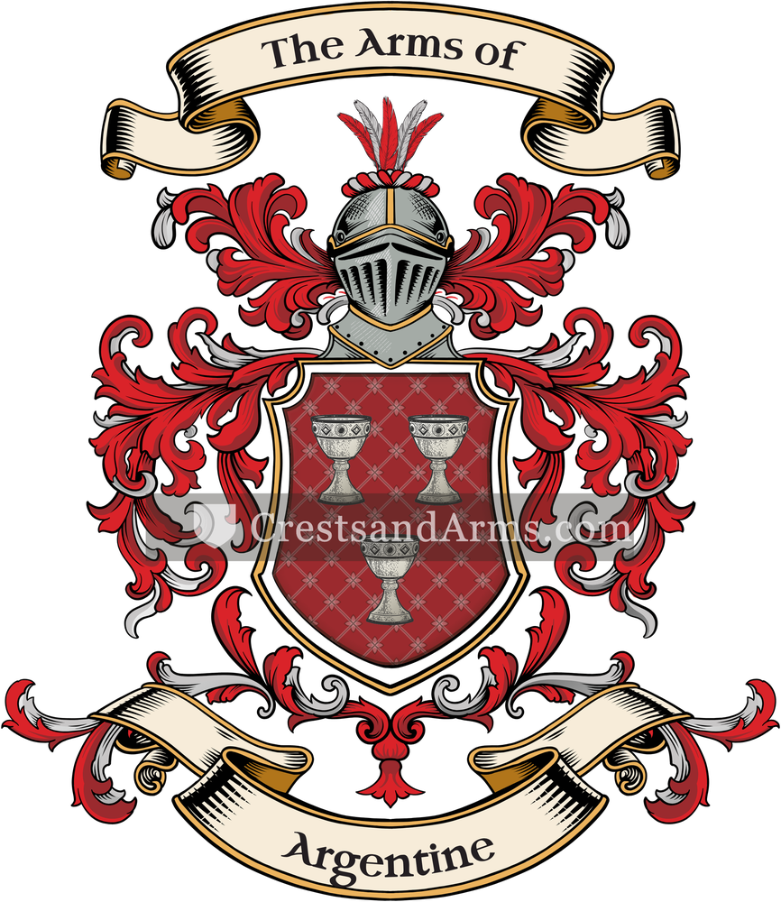 The Argentine coat of arms, drawn from the recorded blazon