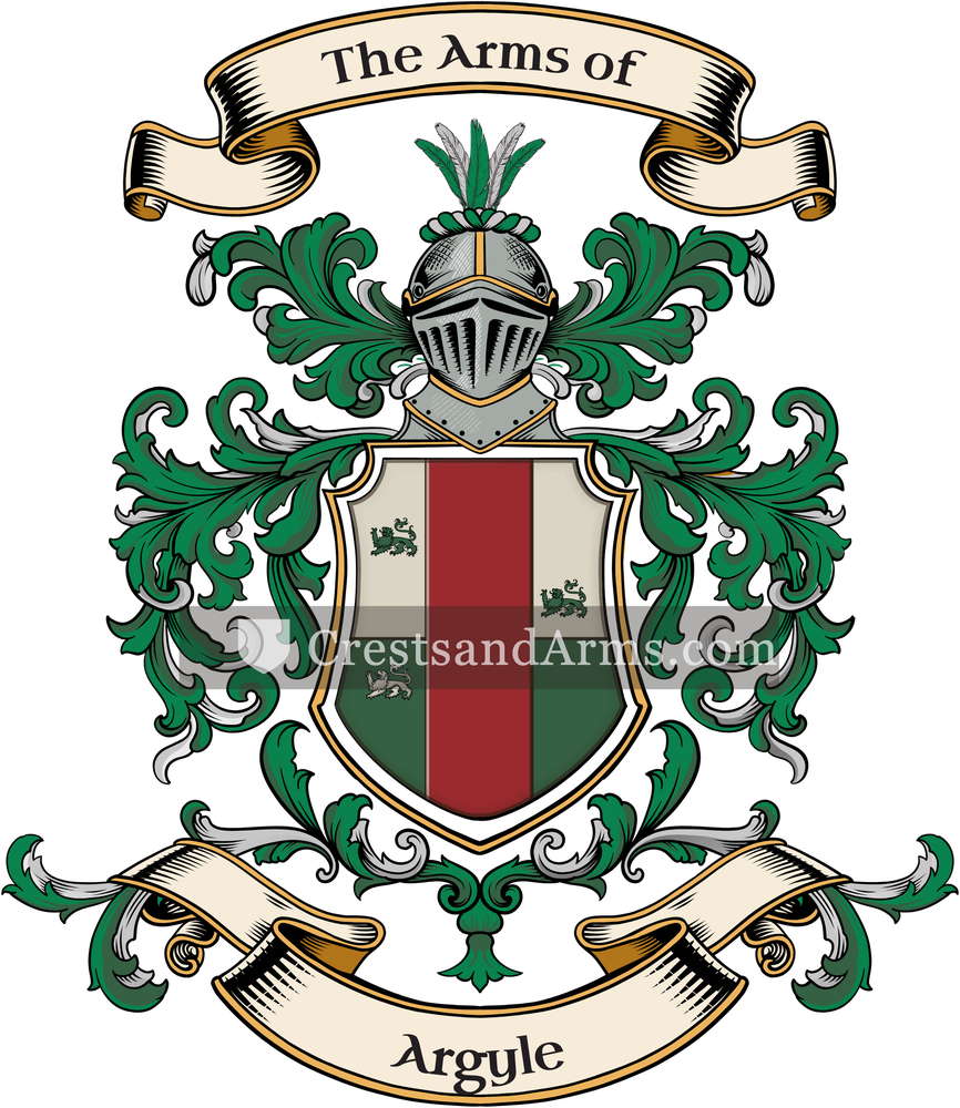 The Argyle coat of arms, drawn from the recorded blazon