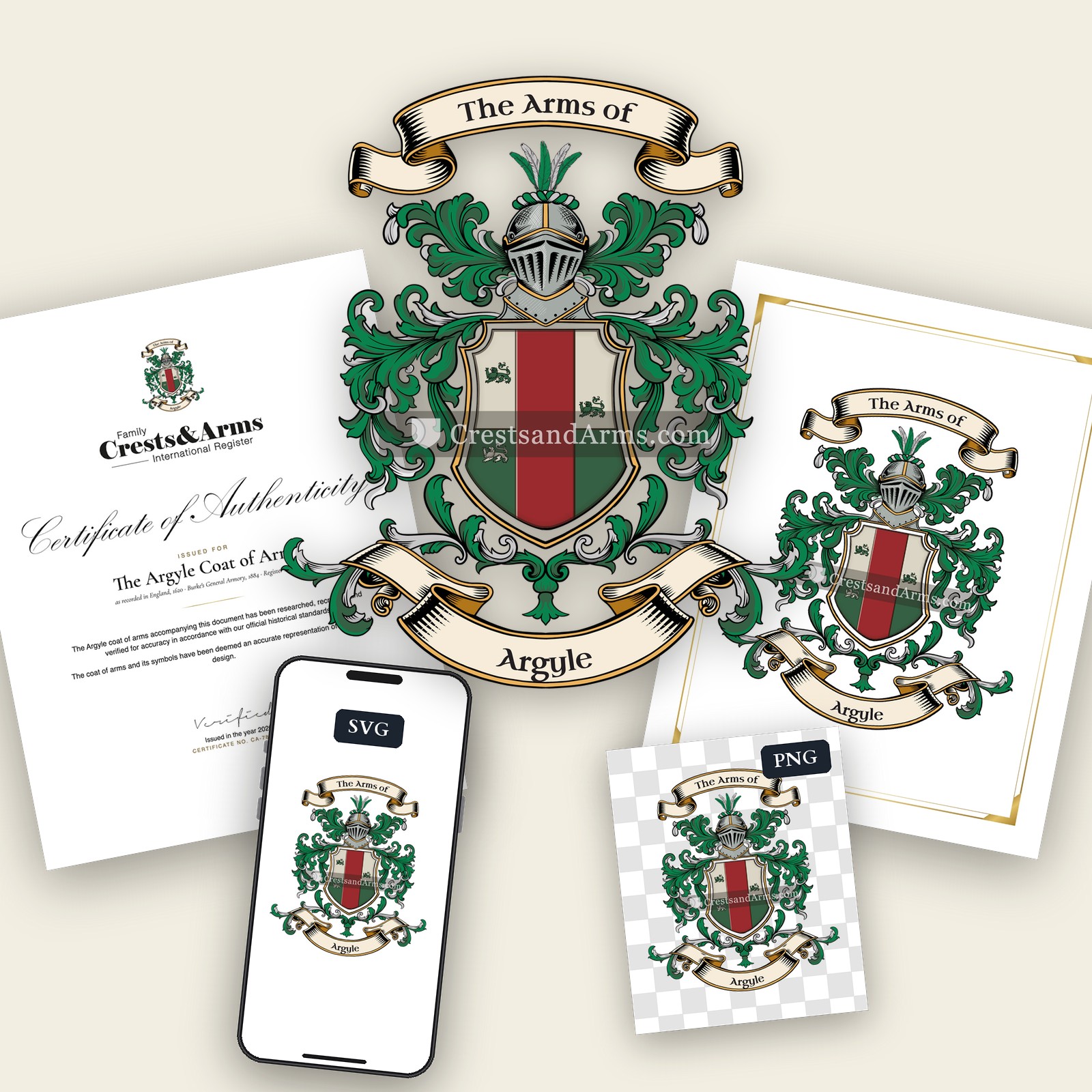 The Argyle arms on the coat of arms — digital pack